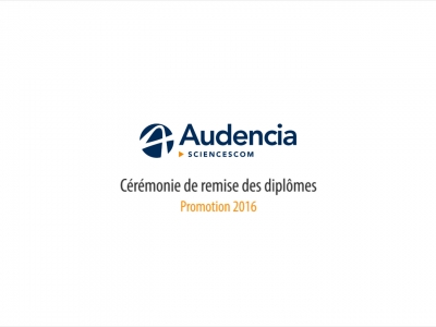 Audencia SciencesCom – Cérémonie de remise des diplômes promotion 2016