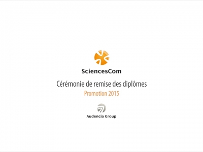 Sciencescom – Cérémonie de remise des diplômes promotion 2015